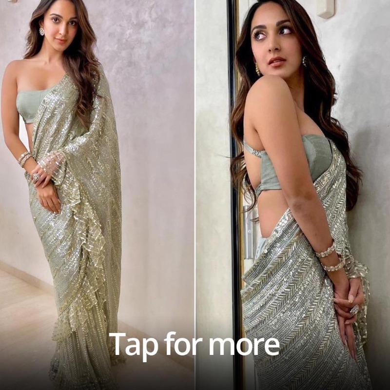 Charmboard's tweet photo. She looks like a desi mermaid straight out of a Disney movie. 

@advani_kiara

#StayStarStyled #KiaraAdvani #ManishMalhotra #Outfit #BffWedding #RuffledSequinSaree #RuffledSaree #SequinSaree #SareeLook #Saree #Jewelry #Earring #CelebrityStyle #StyleInspo #CharmOn #ItAllBeginsHere