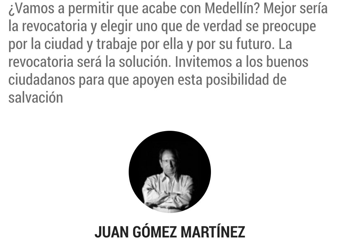 medellincuenta1's tweet photo. De verdad lo vamos a permitir? #RevocatoriaDanielQuintero https://t.co/OpamYYN4QB