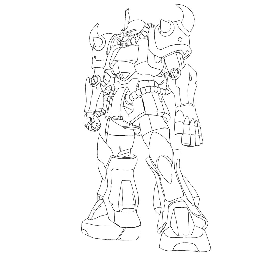 蒼空 Oneneses Sur Twitter 塗り絵どうぞ イラスト イラスト好きさんと繋がりたい 絵描きさんと繋がりたい ガンダム グフ塗り絵どうぞ完全フリーですわよ