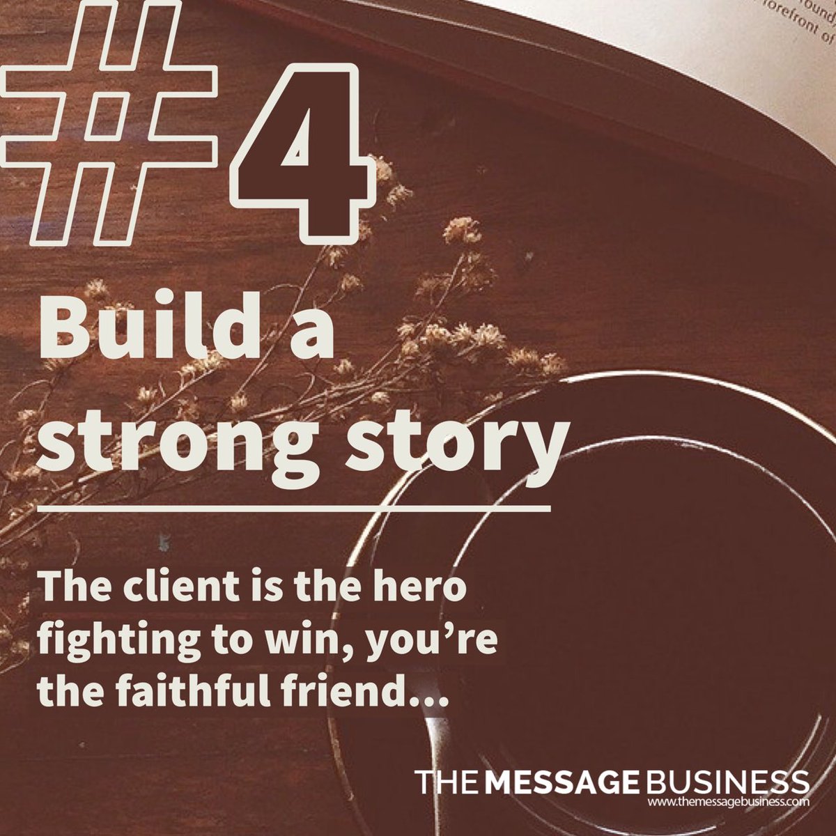 TMBmessage's tweet photo. You’re selling the client something to make them stronger, safer and happier on their journey. They are the hero of their own story. Make them feel that. #4 in our 8 step approach to pitching like a pro. https://t.co/ZxL5NNPVoq