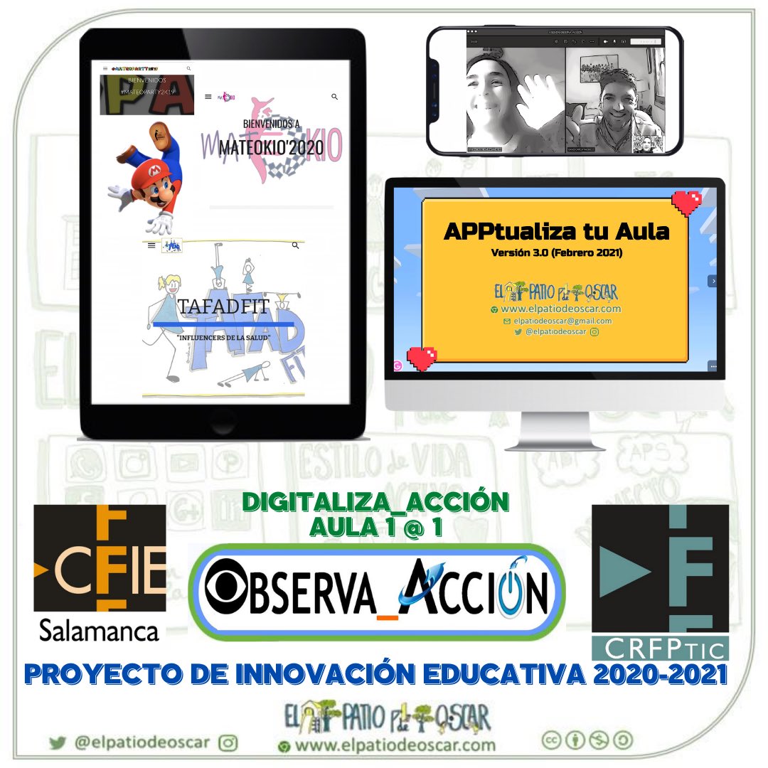 elpatiodeoscar's tweet photo. II sesión Proyecto de Innovación Educativa #OBSERVA_ACCION 🕵️‍♂️ 💻 con @imgonsa y @DavidGPacheco  Hoy #AppTualizaTuAula y Proyectos @tafadfit @MateoParty2K191 y @mateokio2020 #tiCyL #formaciónCyL @cfiesalamanca @crfptic @CSFPJCYL @iesfrayluis #innovaCyL #compartoblog ¡Seguimos! 🚀 https://t.co/sljFZFmbCO