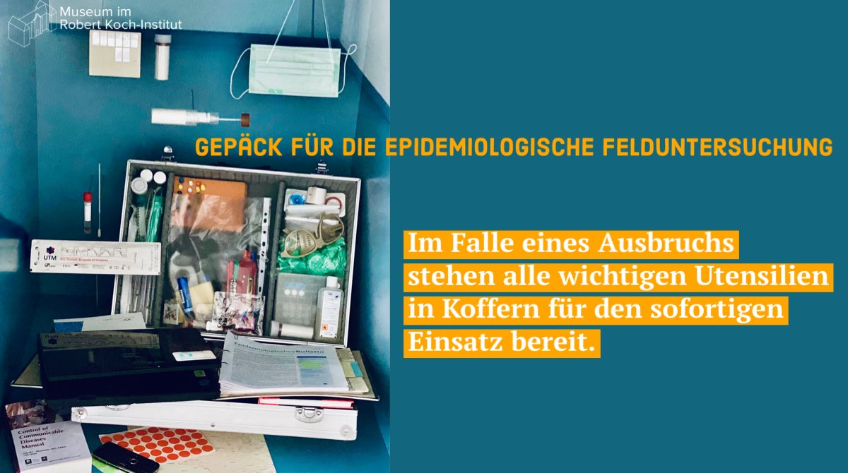 RKI_fuer_Euch's tweet photo. #FotodesTages aus dem #RKIMuseum
Luggage for epidemiological field investigations 🧳
When a #disease #outbreak occurs, all the important equipment are packed ready for an immediate response.
#Ausbruchsuntersuchung #RKI #Felduntersuchung #Fieldinvestigation #photooftheday https://t.co/0o8uFcVkYl