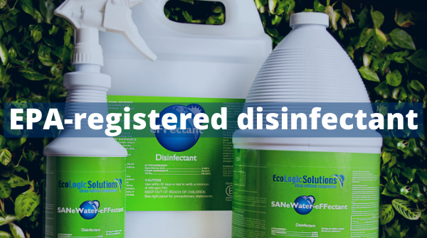 EcoLogicInc's tweet image. SANeWater-eFFectant is an EPA registered disinfectant on List N for use against SARS-CoV-2 (COVID-19)!

#EcoLogic #HOCl #hypochlorousacid #greentech #greenliving #greencleaning #sustainablesolutions #sustainablefuture