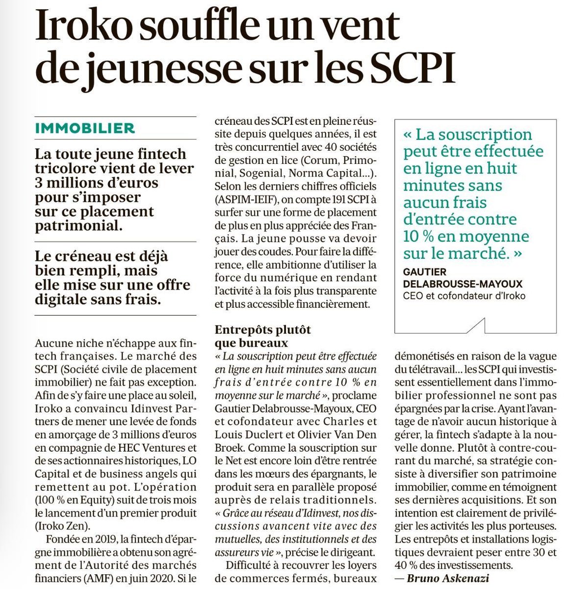 Fier d’annoncer cette nouvelle association avec <a href="/idinvest/">Eurazeo Investment Manager</a> et HEC Ventures.