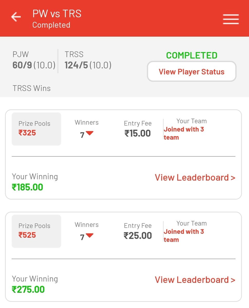 FantasyFriday2's tweet photo. This is winning..
In DailyPlay Fantasy App. https://t.co/5Ho4hICPRi. Enter my referral code xT2gXdv6p5IKX During register to get Rs.50 extra cash bonus and Rs.25 free by verifying Mobile and Email
 #Dream11 #fantasysports #dailyplay #cricket #tips #teams #MyTeam11 #psl https://t.co/H5PLWcevxG