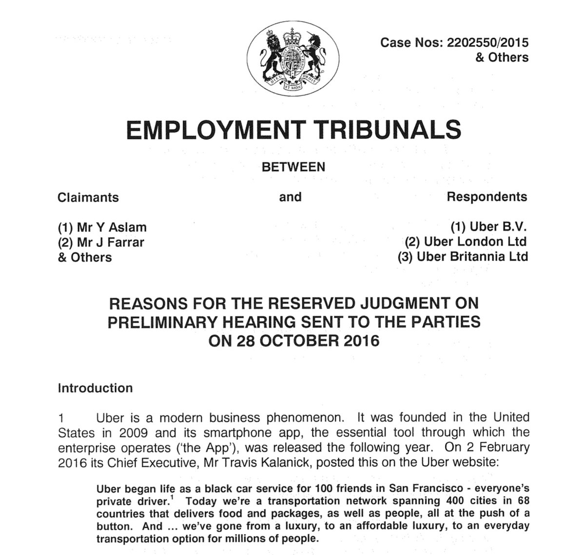 It all started as long ago as 2015/16 - when  @Uber first lost its case in the Employment Tribunal. The Tribunal was highly critical of the practices of 'armies of lawyers' resorting to ‘fictions, twisted language and even brand new terminology’