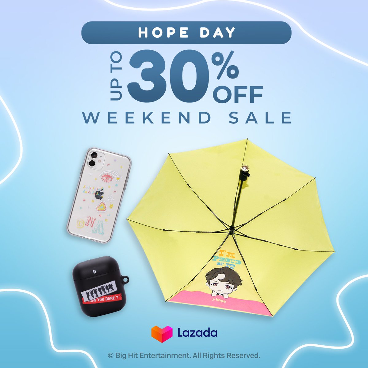 ⚠️30% DISCOUNT⚠️
February 18 ~ 20, 2021
Celebrate j-hope's birthday by 🛒 these #BTS products and more! 💯Authentic! 💯 Shipped from Korea.
🇮🇩 bit.ly/MLP-LazID
🇲🇾 bit.ly/MLP-LazMY
🇵🇭 bit.ly/MLP-LazPH
🇸🇬 bit.ly/MLP-LazSG
🇹🇭 bit.ly/MLP-LazTH
#ARMY