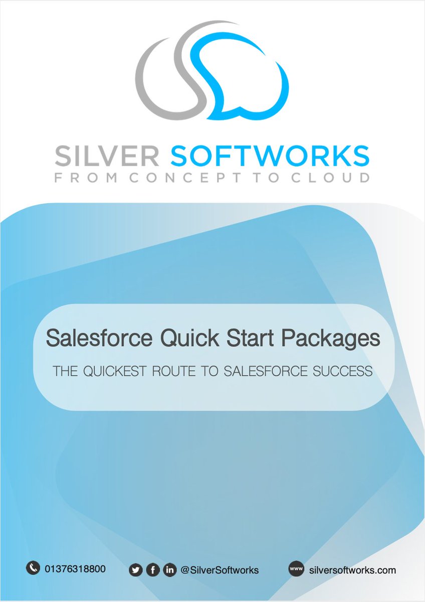 SilverSoftworks's tweet photo. Are you a small business in the process of evaluating #Salesforce Sales Cloud? Check out our cost effective #QuickStart packages to get you on your way quickly and on budget.

https://t.co/ALfcxWBOEW https://t.co/ArYTbKMnSC
