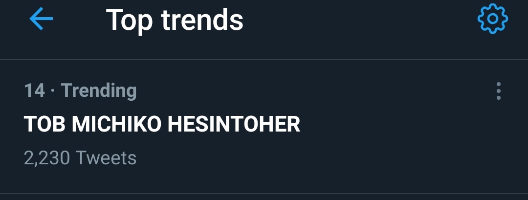 TRENDLIST UPDATE

The tagline is now trending!

TOB MICHIKO HESINTOHER
<a href="/hesintoher/">HE'S INTO HER OFFICIAL 💎</a> @RhysRepublic <a href="/RhysPexers/">RHYS PEXers 💫🌍🍒</a> <a href="/rhys_miguel/">Rhys Miguel</a>