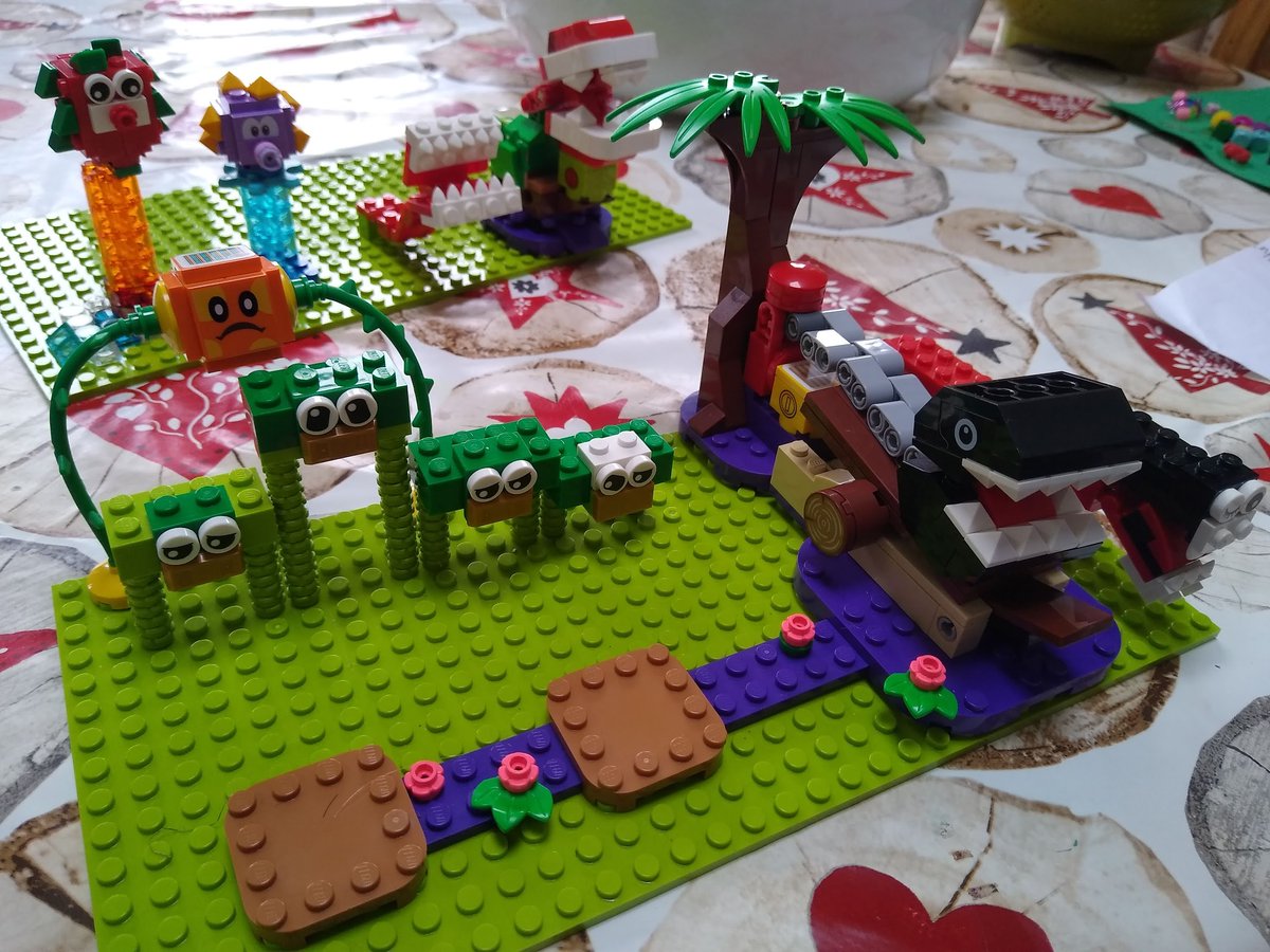 PercyPea's tweet photo. My five year old was so fed up not having access to Daddys LEGO Mario sets he's started making his own! @LEGO_Group  #LEGO #LEGOSuperMario #Nintendo https://t.co/wCVPm895jo