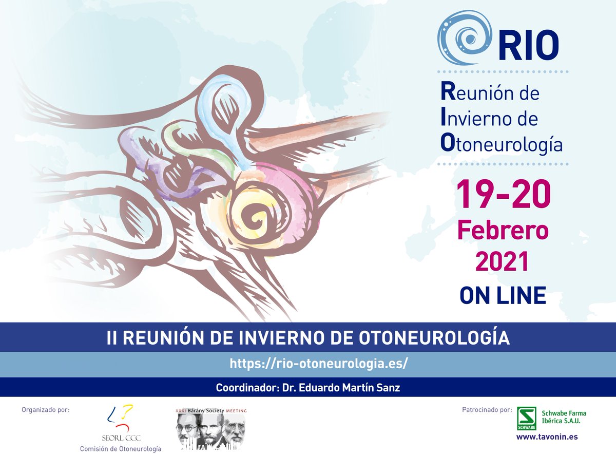 📣📣Hoy arranca #RIO2021: el congreso de la Comisión de Otoneurología de la <a href="/SEORLCCC/">SEORLCCC</a> 

➡️➡️rio-otoneurologia.es
