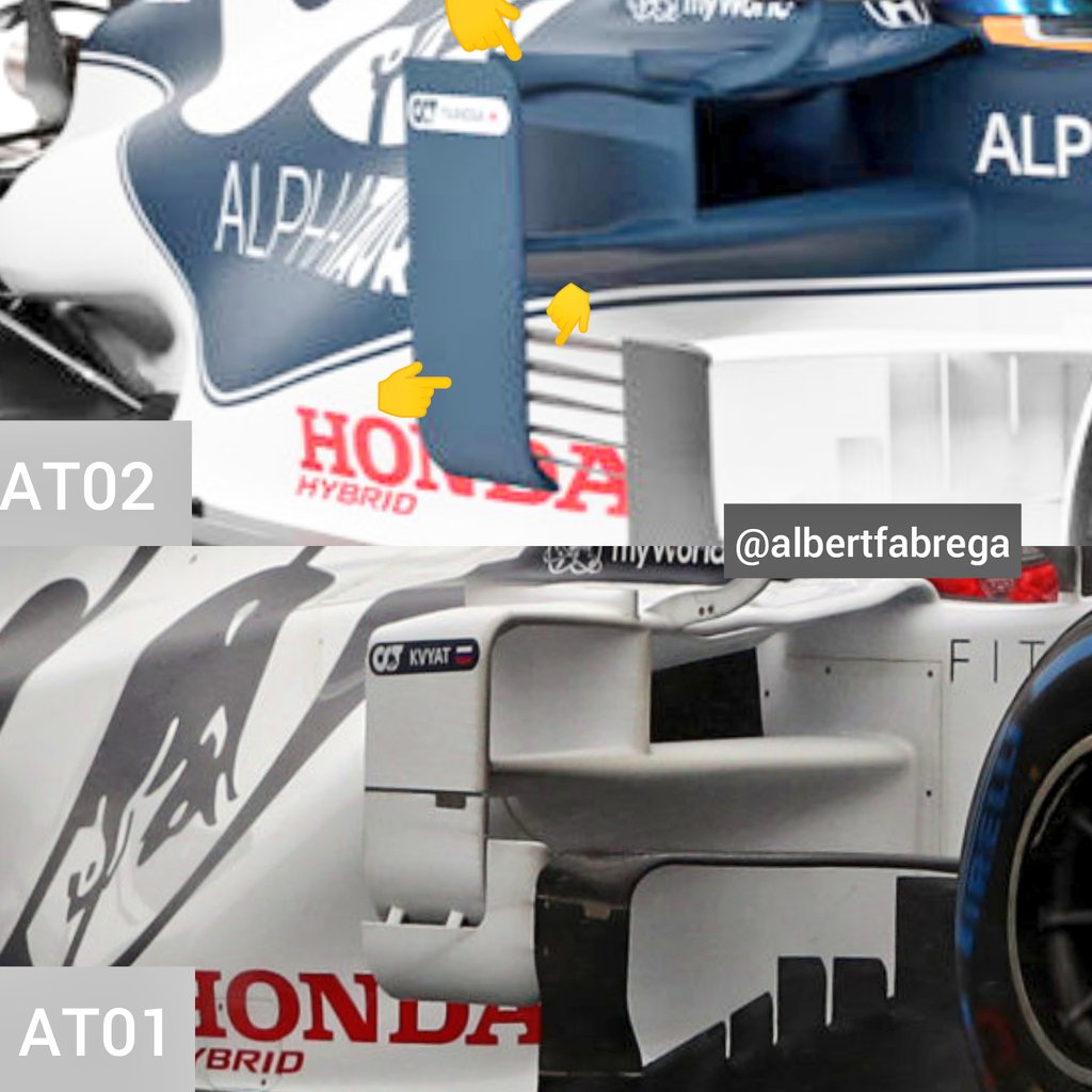 Cambios en direccionadores del pontón. Se desconecta el elemento superior con el lateral. Nuevos direccionadores laterales con divisiones horizontalesChanges on the sidepode vanes. The top element now isn't conected to the side one. New lateral vanes with horizontal elements
