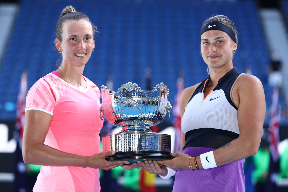 elise_mertens's tweet photo. Australian Open doubles champs!🏆🎉👯 Thanks partner for a great couple of weeks @SabalenkaA
#AO2021 #woehoe https://t.co/w7svnVUx1T