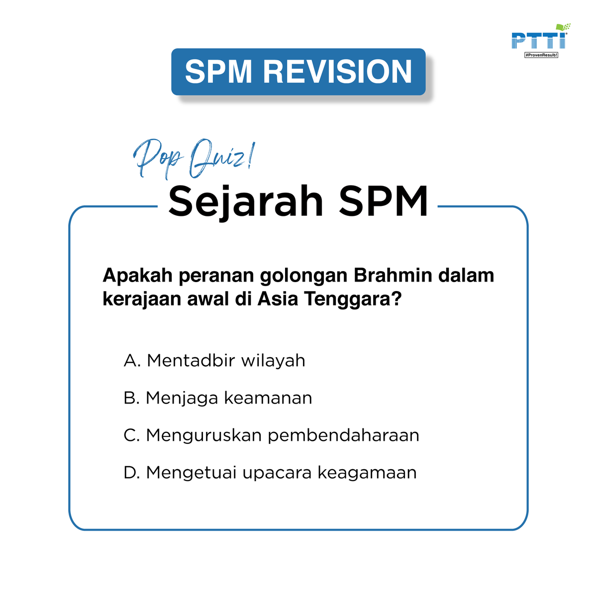 Ptti On Twitter Spm Revision Pop Quiz Sejarah Komen Jawapan Korang Di Ruangan Komen Dah Belajar Bersama Cikgu Atiqah Mesti Boleh Jawab Ni Bimbingan Terperinci Untuk Pastikan Korang Skor A