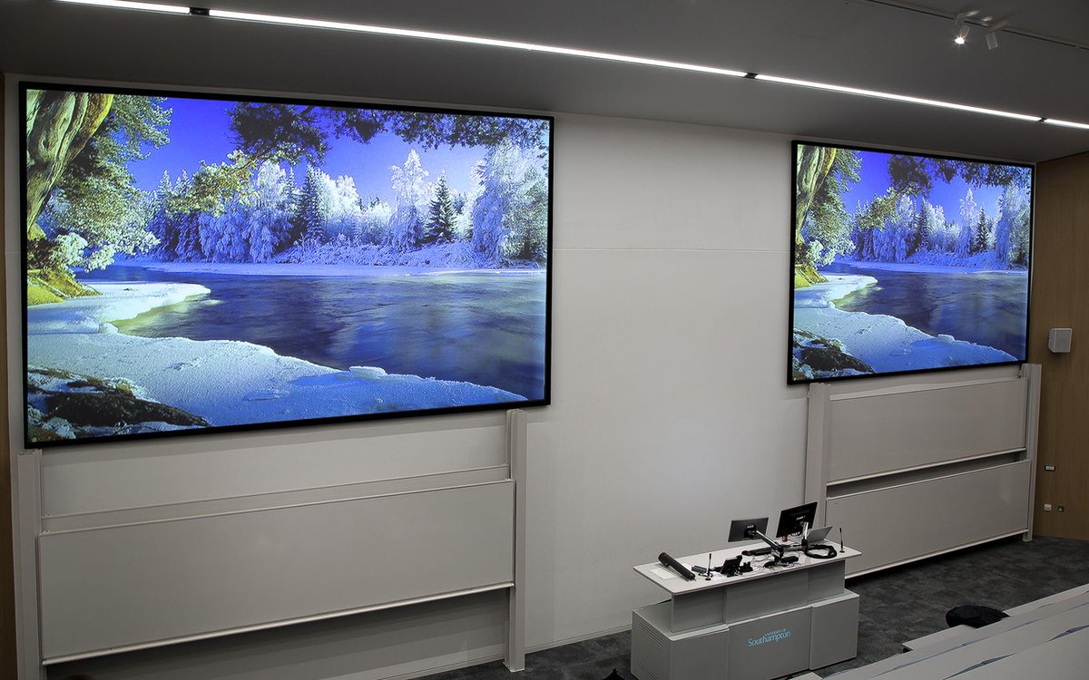 dnp_visiosign's tweet photo. Three extra-large dnp Supernova optical displays were chosen to deliver exceptional teaching and learning experiences at Southampton University’s new Centenary Building. Visual Displays created this month’s featured display solution.👍 

Read full story: https://t.co/NerX9ZYo0x https://t.co/R0xCUDv6Mv