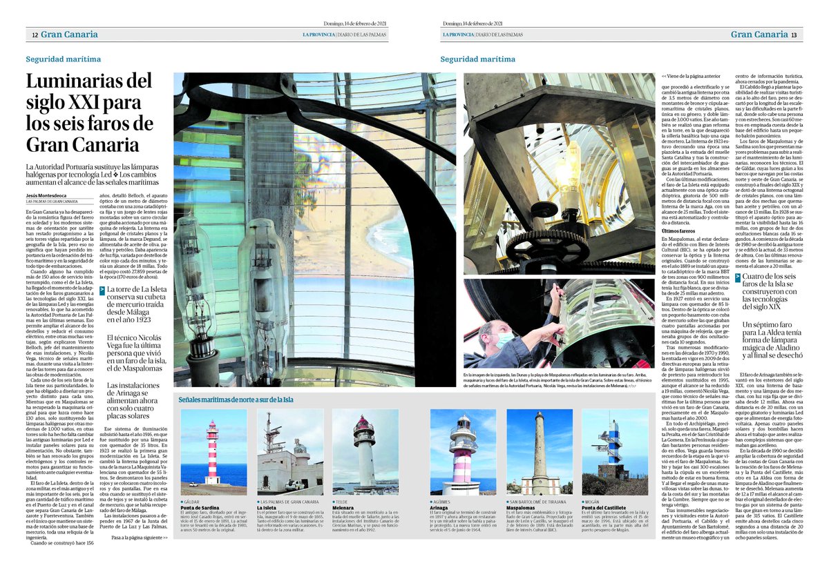 LasPalmasPorts's tweet image. Te invitamos a conocer, a través del este reportaje de 
@laprovincia, la historia y utilidad presente de los seis faros #AIALA de Gran Canaria.@PuertosdelEstado.

laprovincia.es/gran-canaria/2…