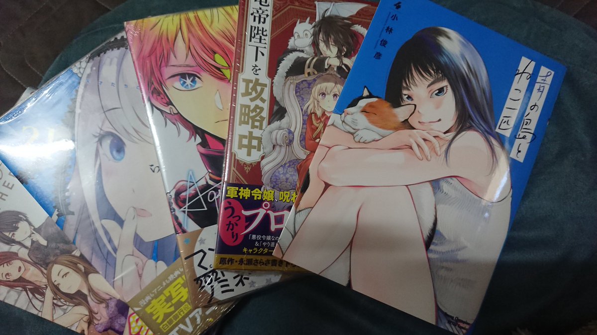 東京メガネ男 今日買った漫画 青の島とねこ一匹 ４ 島で暮らす女子高生の日常系 方言と目付き可愛い やり直し令嬢は竜帝陛下を攻略中 １ フォローしている方が熱弁してて布教されちゃいました 推しの子 ３ かぐや様は告らせたい