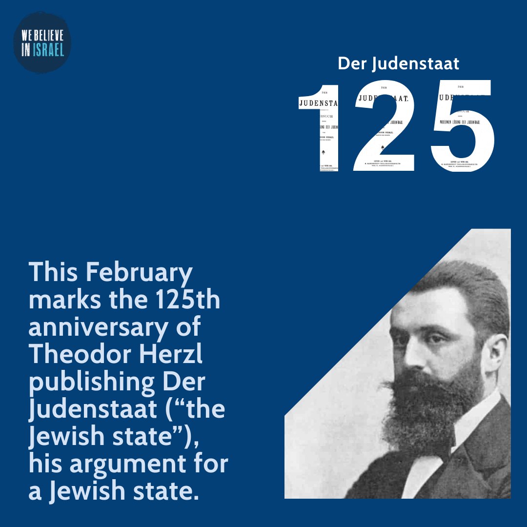 A photo thread to mark 125 years since Herzl published “Der Judenstaat”, arguing for a Jewish State (1)
