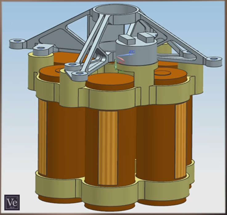 dhlambeth's tweet photo. #Spaceflight: Mars2020 helicopter Ingenuity has 6 Li-ion batteries that will be recharged on Mars by solar panels. The batteries will mostly be used to keep Ingenuity warm during the night, but there should be enough charge remaining for 90s of flight each day. #RandomSpaceFacts https://t.co/yFRlj90hCs