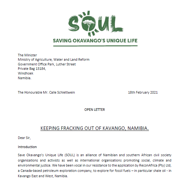 GheorghiuAndy's tweet photo. Stop the #oil drilling in the #Kavango! #BanFracking to #SavetheOkavangoDelta! SOUL open letter @CHGSchlettwein out today! @FrackFree_NB @fff_whk @ssteingraber1 @frackfreeSA @Re_ConAfrica @naturaljustice @LeoDiCaprio @SaveOkavango @KfW_int @giz_gmbh @BMZ_Bund @parents4futureG https://t.co/SComXThgvf