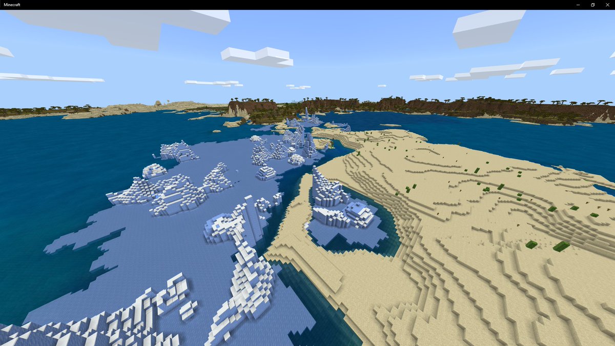 Desert and frozen sea. Nice world generation! :P