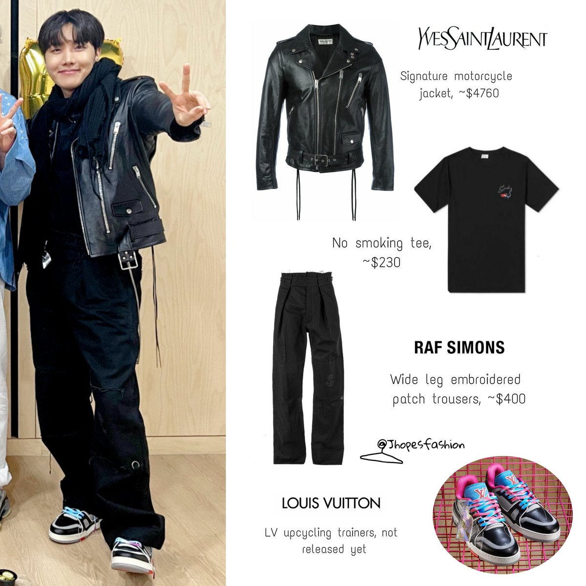 j-hope's closet (rest) on X: J-hope's Louis Vuitton denim jacket and  inside out t-shirt 200723 - Twitter post #Jhope #제이홉 #Jhopefashion #BTS   / X