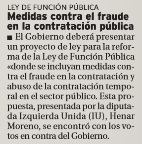 iurioja's tweet photo. Ayer aprobamos en el Pleno una proposición para que el Gobierno ponga fin al fraude en la contratación y abuso en la contratación temporal en el sector público. https://t.co/BYakuixueX