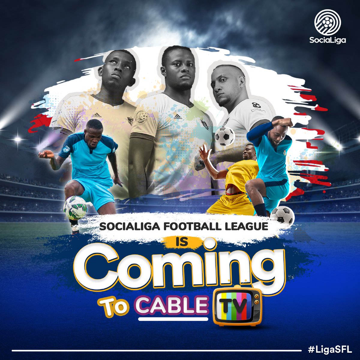 SociaLigaFL's tweet photo. The SociaLiga Football League #LigaSFL is proud to announce that we are coming to your screens this season. 🤝🏾

More details coming soon. https://t.co/IHzhtdFDHS