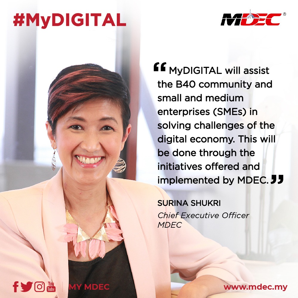 mymdec's tweet photo. #MyDIGITAL initiative aims to empower every Malaysian to improve their lives in all aspects &amp; to serve as a digital transformation direction plan that can drive the business sector to compete in the global arena. Details at https://t.co/QveB7uA0Ke

@iSurinaShukri @ChairmanMdec https://t.co/1WafbYBo8m