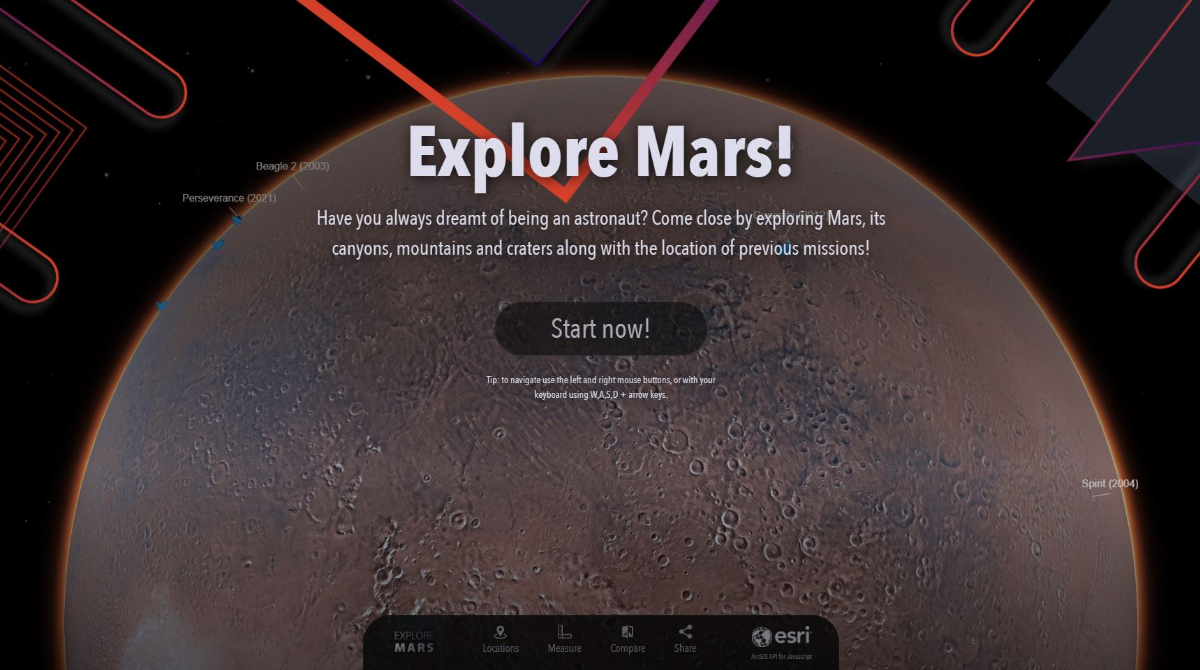 esrischweiz's tweet photo. Der Nasa-Rover "Perseverance" ist erfolgreich auf dem Mars gelandet - mit Esri Mapping Technologie. Für alle, die den "roten Planeten" selbst erkundschaften möchten, haben wir etwas: https://t.co/9W42QlZx5U https://t.co/xi4DqfsmFB