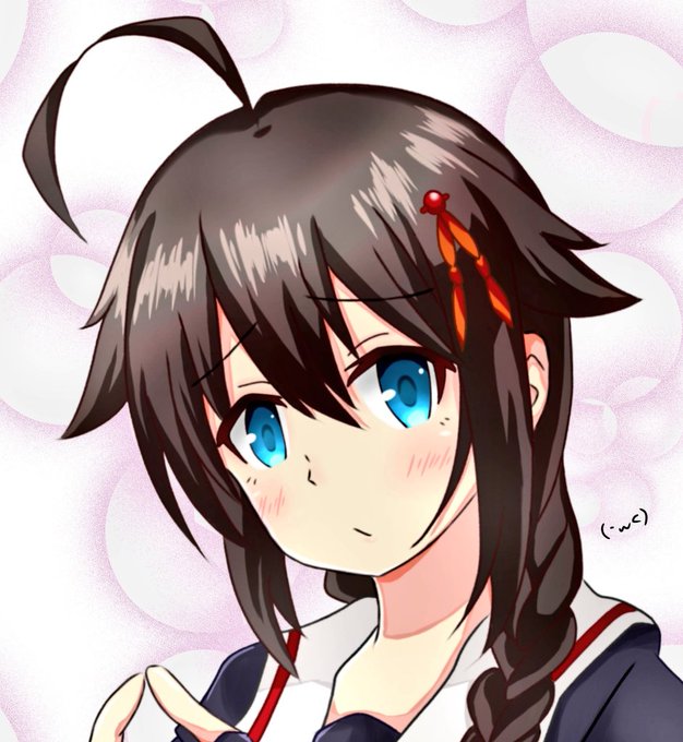 …知ってるよ、提督がいつもボクを使って変な事をしてるって 嬉しいけど、ちょっと控えてね… 
#時雨 #艦これ 
