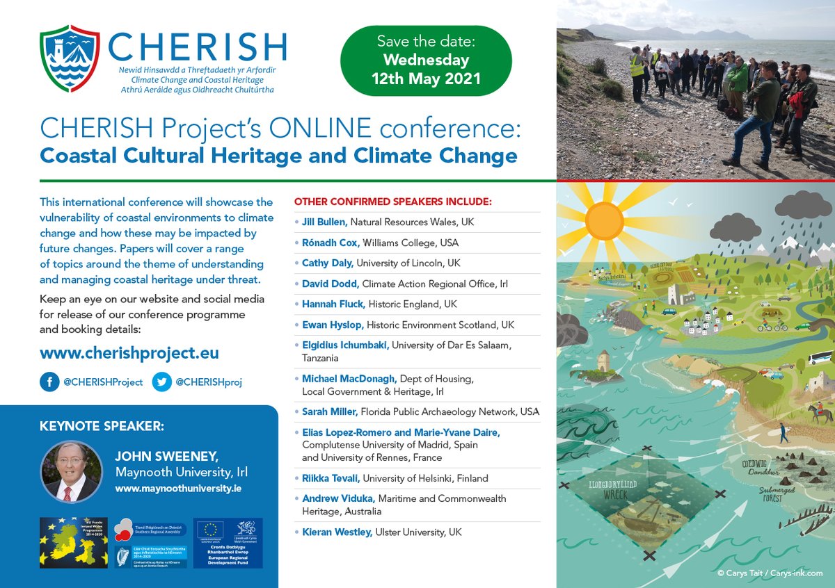 Booking is now open for CHERISH on-line Conference - Coastal Cultural Heritage and Climate Change on 12 May 2021.  Conference programme and registration details are on the conference website
fitwise.eventsair.com/cmspreview/202…

#ClimateHeritage #CoastalHeritage #ClimateChange