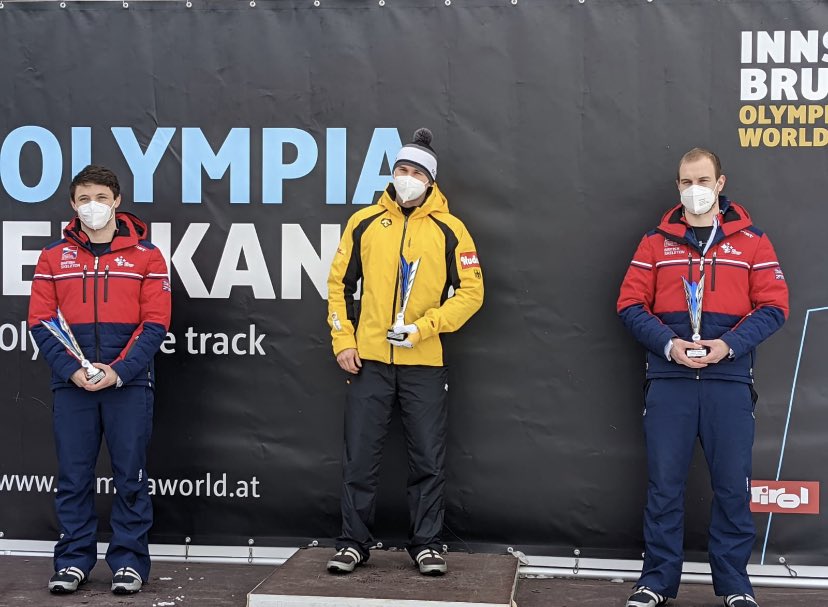 SAC Benji Fulker takes to the podium again in the Europa Cup last race of the season! His 🥉winning slide was at Igls in Austria, where we hope to introduce novices to this amazing sport again next season 🤞⁦<a href="/HQRAFSport/">RAFSport</a>⁩