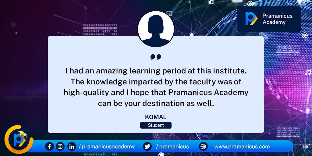 pramanicus's tweet image. Thanks for the awesome feedback, Komal! We work hard to meet expectations like yours, and we&apos;re happy that you had an enjoyable experience.

#StudentDiaries #pramanicus #testimonial #program #online #training #automation #technology #information #tech #review #feedback #staysafe