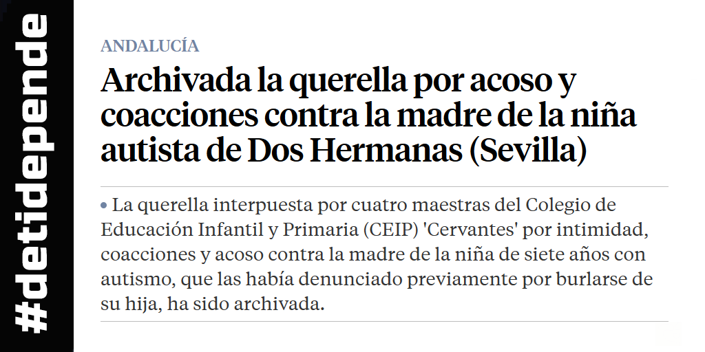 El suicidio tras bullying es la primera causa de muerte entre los adolescentes españoles con diversidad funcional
@Gob_Esp <a href="/M_Presidencia/">Ministerio de la Presidencia, Justicia y R. Cortes</a>

#detidepende
#laEspañaqueQueremos
#derechoshumanos