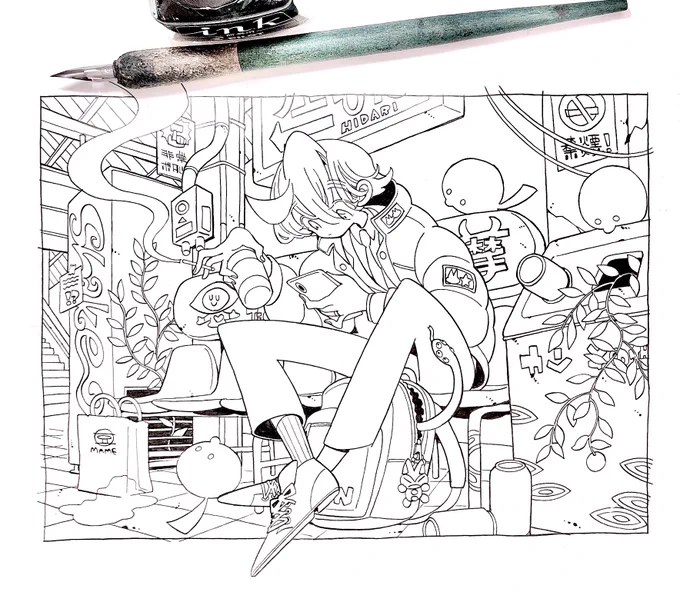線画できた? 