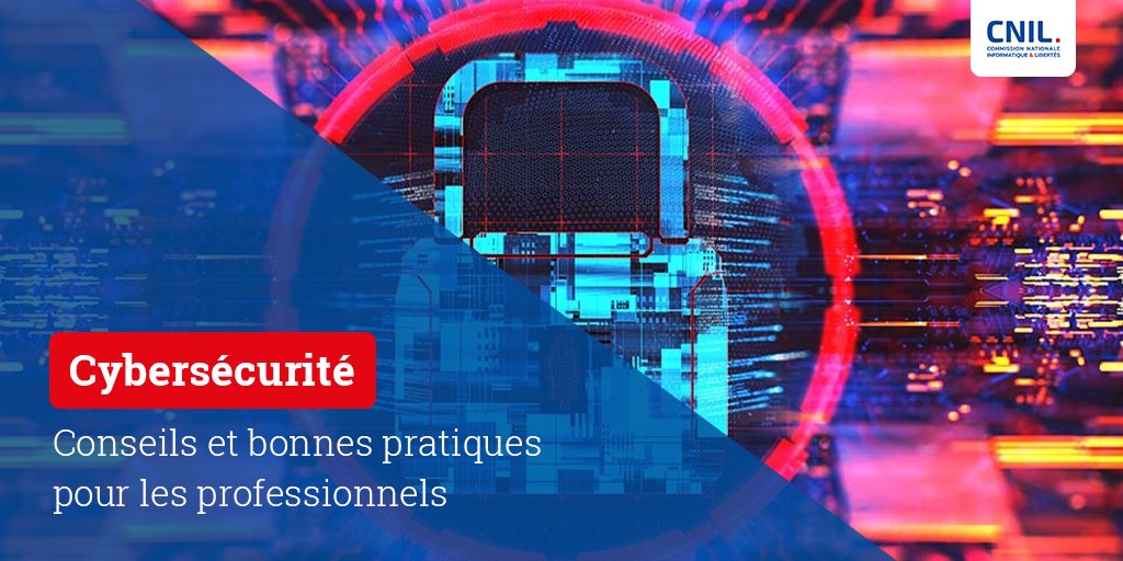 CNIL's tweet photo. #Cybersécurité 🖥 🔐  Pour prévenir les risques et organiser la sécurité de vos données, retrouvez les bonnes pratiques et nos conseils pour les professionnels 👉 https://t.co/s1UgfBDWSd https://t.co/5H9WySso3J