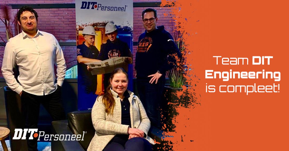 Team DIT Engineering is compleet! Met de komst van Daniel Lamandassa binnen team DIT Engineering is het team compleet. Als recruiter is hij verantwoordelijk voor de instroom van nieuwe technische vakmensen. 
Meer weten over DIT Engineering? lnkd.in/gSixA8n
#ditpersoneel
