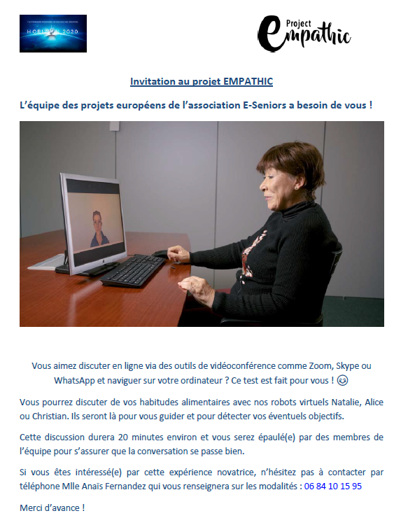 eseniors's tweet photo. L’équipe des projets européens de l’association E-Seniors a besoin de vous ! https://t.co/vAge4XBSsf