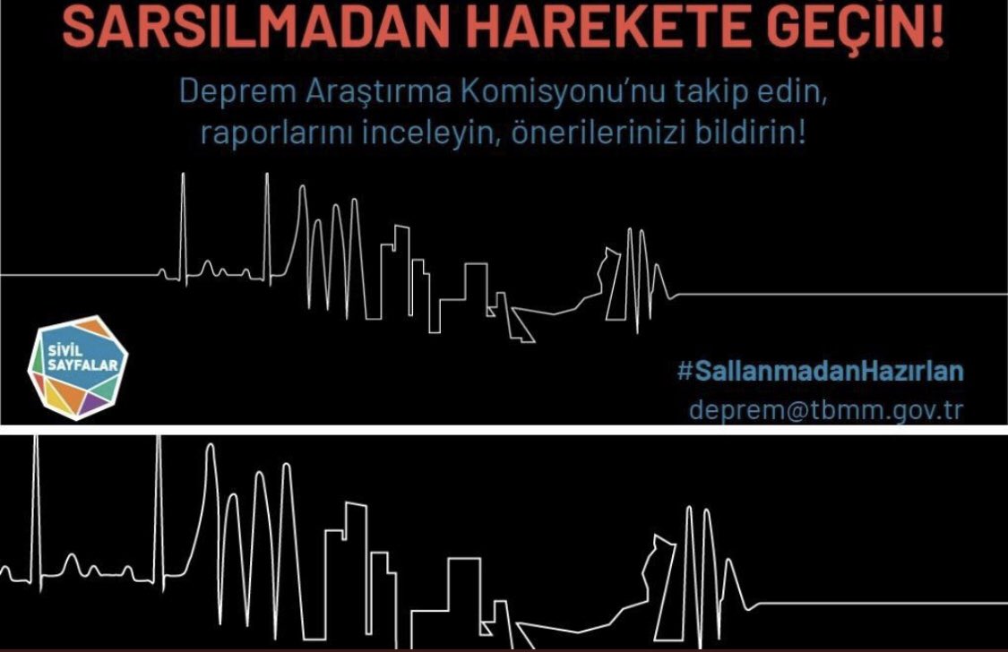 Sivil Sayfalar, depreme karşı #SallanmadanHazırlan diyerek herkesi komisyonun çalışmalarını takip etmeye ve katkı sunmaya çağırıyor. Bizler de jeoloji mühendisleri olarak sallanmadan jeolojiye gereken önemin verilmesini istiyoruz!
#JeolojiMühAtamaBekliyor