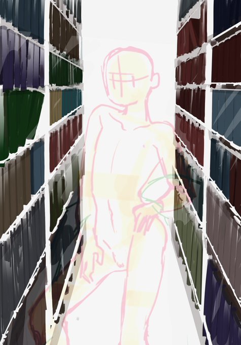 #このタグを見た人はラフ画とその完成絵を見せる
途中で消してしまうので
残ってる物が少ない 