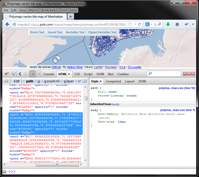 maptheclouds's tweet photo. I first heard about D3.js in 2013, in a skunkworks project, from Nelson Minar's great tutorial "Map of American Rivers". 🗺️

After that, following the vector tiles, I discovered the #D3js magic on https://t.co/nlHUNrLGgF ✨✨✨

#Maps #VectorTiles #TileStache #Leaflet #Polymaps https://t.co/zXp7Rganmp