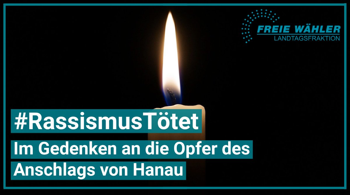 fwlandtag's tweet image. Heute jährt sich der grausame Anschlag von #Hanau zum ersten Mal. Zehn Menschen fielen dem rechtsextremen Terrorakt am 19. Februar 2020 zum Opfer. Rassismus darf in unserer Gesellschaft keinen Platz finden – dafür setzen wir uns jeden Tag ein! #SayTheirNames #RassismusTötet