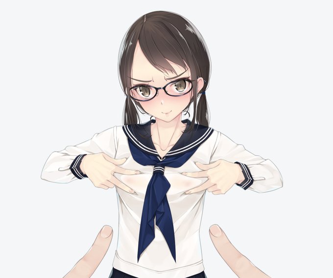 絶対に乳首当てゲームで当ててほしい委員長(ノーブラ) 