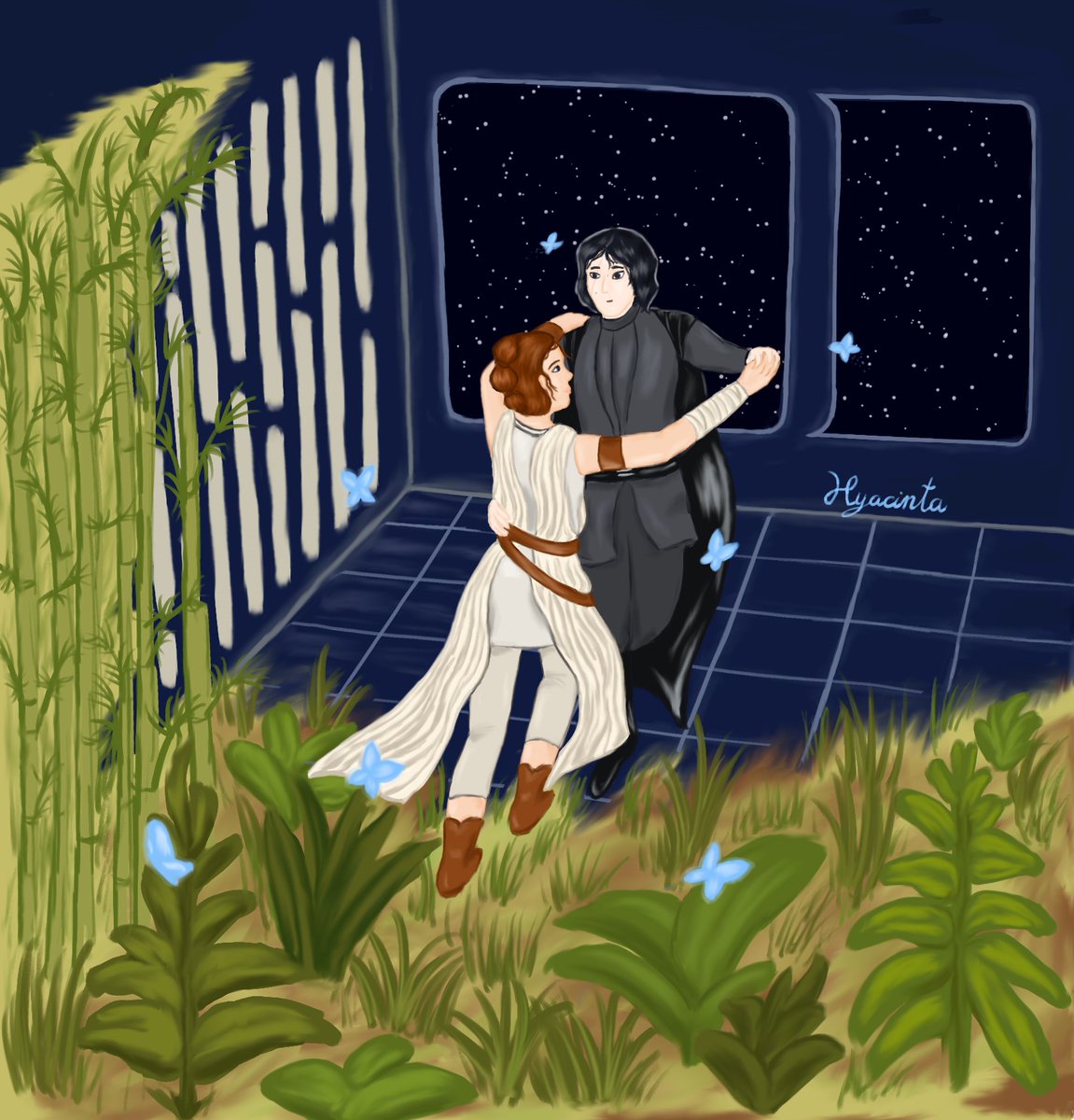 hyacinta's tweet photo. A dance through the Force-bond 
#Reylo #ReyloArt https://t.co/GuXOGf2l7r