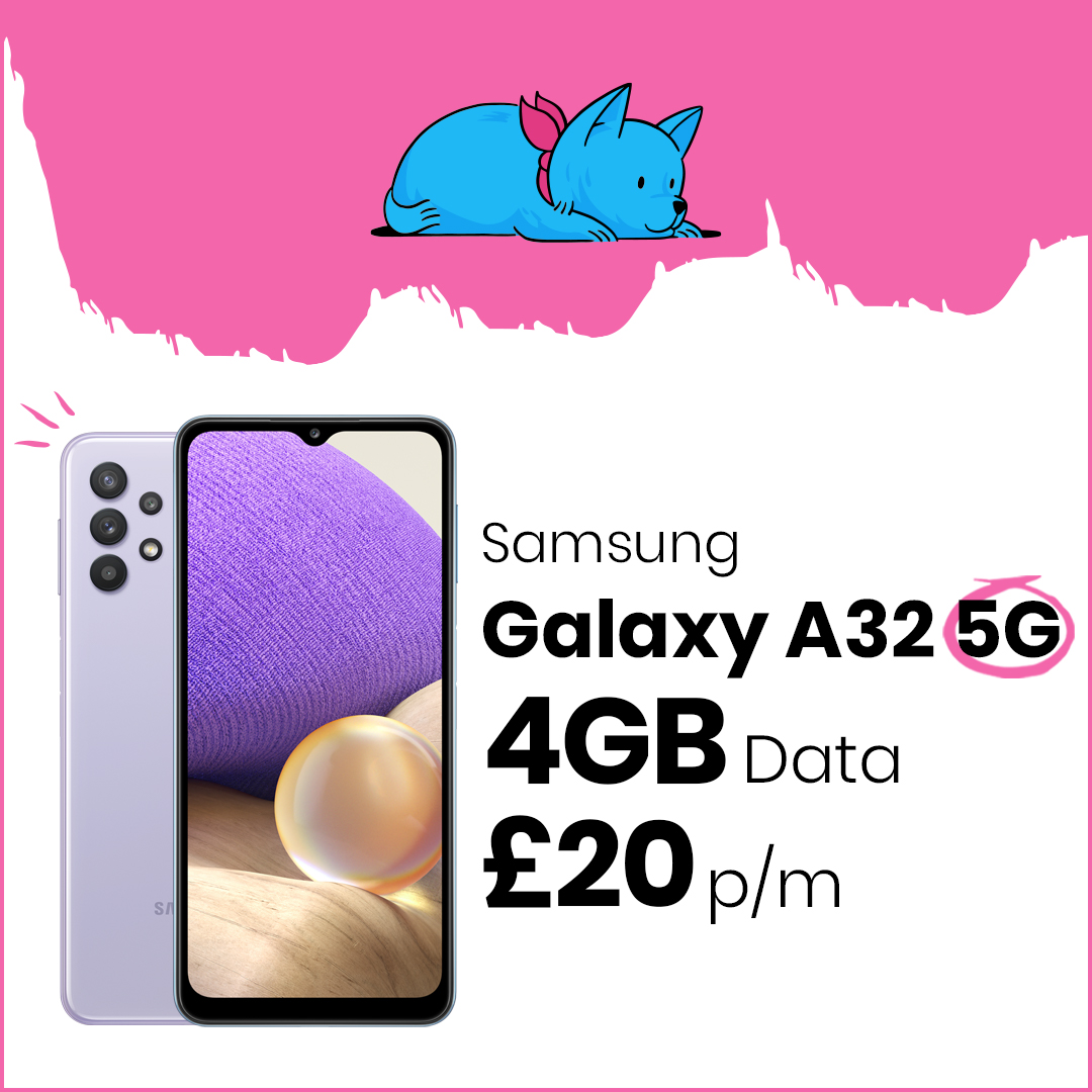The exceptional brand-new Samsung Galaxy A32 5G is now available to order, pick yours up now with 4GB data for only £20 a month and no upfront cost!

Order Now: bit.ly/A32-5G-204