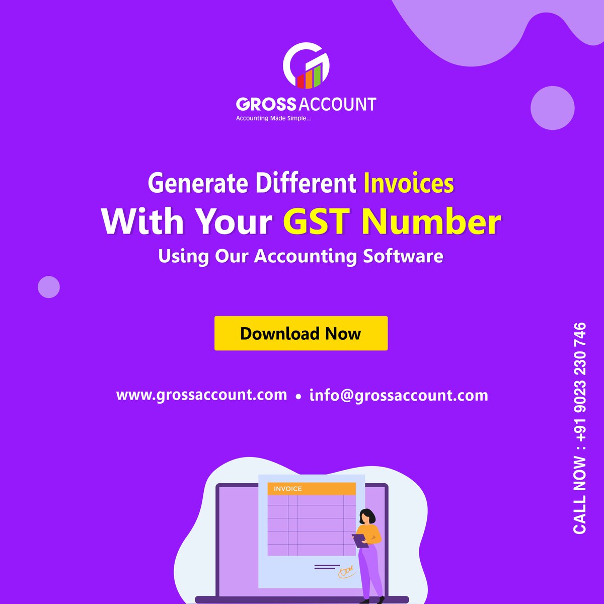 Grossaccount1's tweet image. Generate multiple invoices by using our accounting software. 

For more details, visit bit.ly/3doou3e

#accountingsoftware #freeaccountingsoftware #invocingsoftware #invocingsoftwareRajkot #invociesoftware #freeinvoicesoftware #bestinvocingsoftware