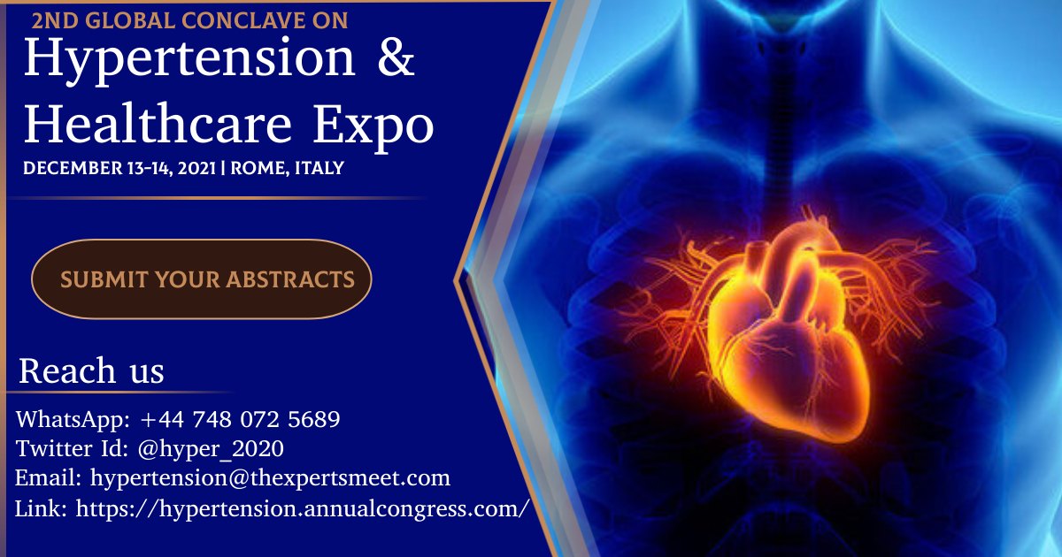 hyper_2020's tweet image. W: qrgo.page.link/EzMbH
We are Welcoming all the Young Researches Globally to grab the opportunity to Win a "YOUNG RESEARCHER AWARD" on "Advanced Approaches on #Hypertension and #Healthcare". Join us in " EURO HYPERTENSION 2021". #cardiology #Renalhypertension #healthcare