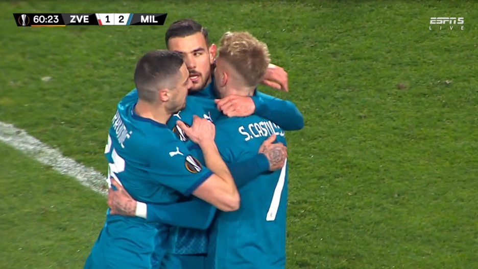 foet247Slavic's tweet photo. Milan Pavkov scored the equaliser with an added-time header in Red Star Belgrade's 2-2 draw with Milan. #UEL #CZVMIL https://t.co/ng85Ac0Hc8