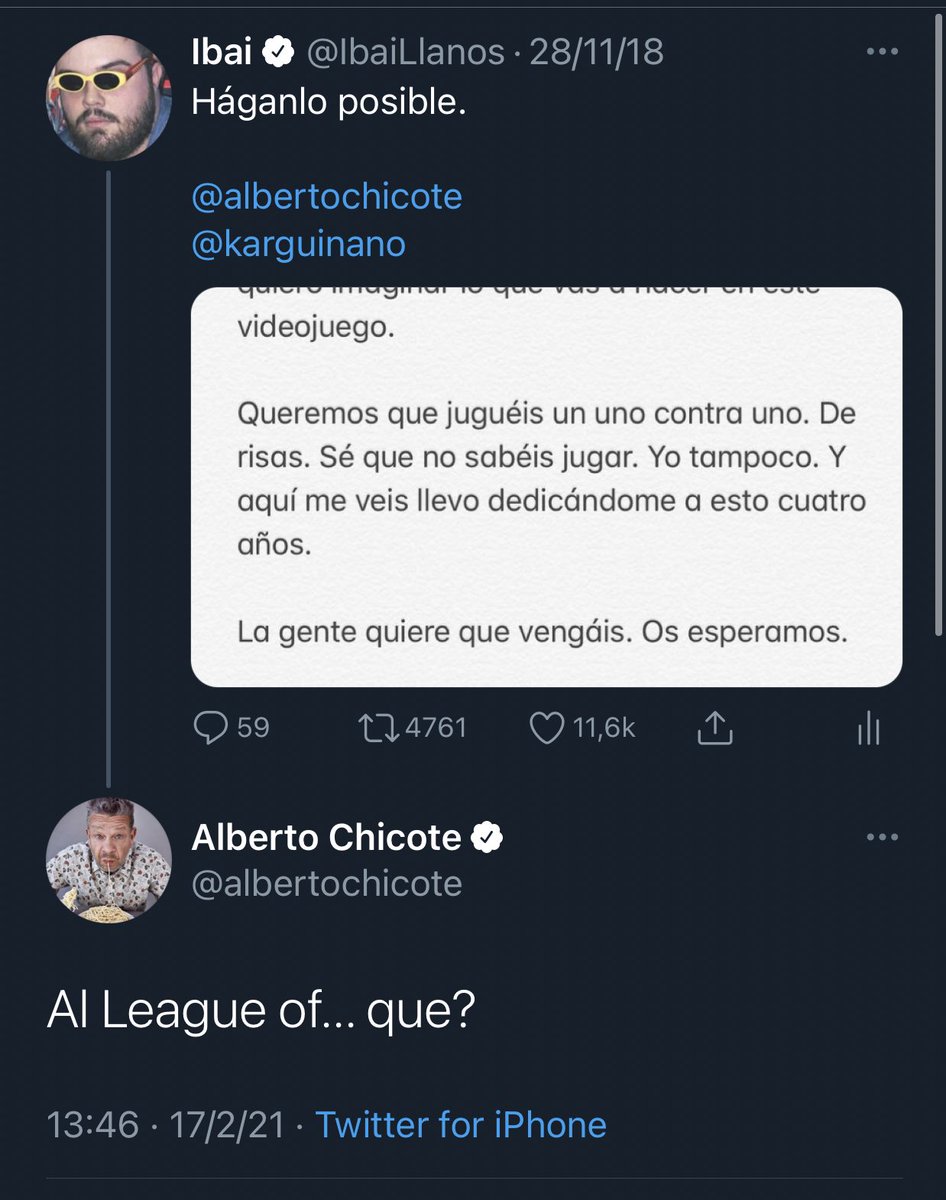 IbaiLlanos's tweet image. Nunca perdáis la esperanza de que alguien que os ha dejado en visto os responda

Alberto Chicote ha tardado dos años y medio en responderme. 

Paciencia.